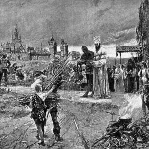 Religious Reformer, Jan Hus, Burned at the Stake as a Heretic