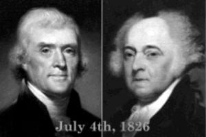 Thomas Jefferson and John Adams Die on the 50th Anniversary of the Signing of the Declaration of Independence, Fulfilling Dr. Benjamin Rush's Prophesy