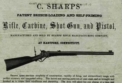 A NY Tribune Article Suggests that Sharps Rifle was an “effective weapon to fight pro-slavery Democrats” and Becomes known as “Beecher’s Bible”