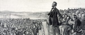 Abraham Lincoln's Delivers his Gettysburg Address