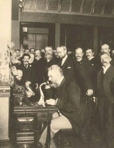 Alexander Graham Bell, who Stole the Invention from Antonio Meucci, Patents the Telephone