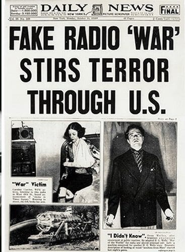 Rockefeller Foundation Psyop Broadcast of WAR OF THE WORLDS Creates ‘Accidental’ Hysteria Throughout the U.S.