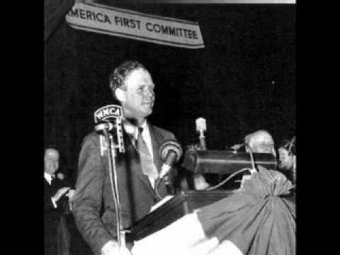 The Famous Aviator Charles Lindbergh, Jr. Made a Speech to the America First Committee of Des Moines, Iowa in His Effort to Keep America out of World War II.