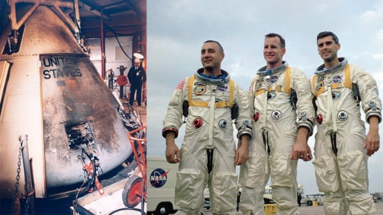 Astronauts Gus Grissom, Ed White, & Roger Chafee Burned Alive During a Launch Pad Simulation. The Investigator Determines Sabotage & Dies in Train Crash shortly After.
