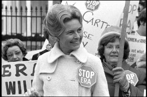 The Equal Rights Amendment is Passed by Congress and Sent to States for Ratification but Stopped by Phyllis Schlafly's Grassroots Movement