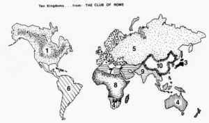 The Club of Rome Issues a Report Entitled “Regionalized and Adaptive Model of the Global World System” Dividing the World into 10 Kingdoms.