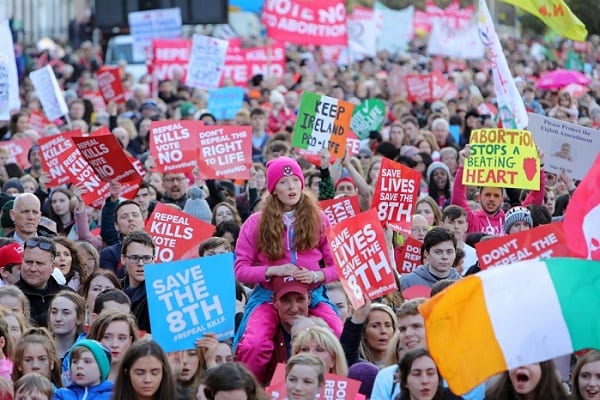 Record-Breaking Crowd of 100,000 Pro-Life People Rally in Ireland Against Legalizing Abortion
