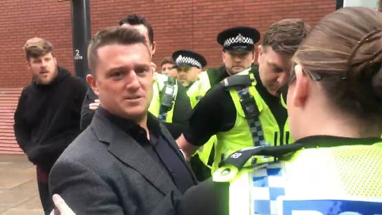 Activist Tommy Robinson was Arrested for Covering the Trial of 10 Muslim men for Offenses including Child Rape, Trafficking, and Drug Distribution