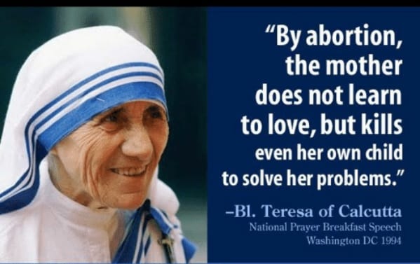Mother Teresa Gives Address at the National Prayer Breakfast: “If a Mother Can Kill Her Own Child, How Can We Tell Other People Not to Kill?”