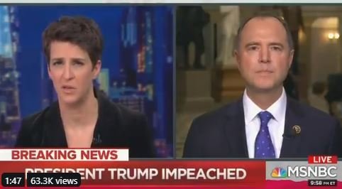 Adam Schiff Sets Eyes on Pence – Tells MSNBC He’s “Acquired Evidence”