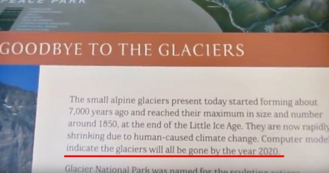 Glacier Park in Montana Set to Remove ‘Glaciers Will All Be Gone by 2020’ Signs