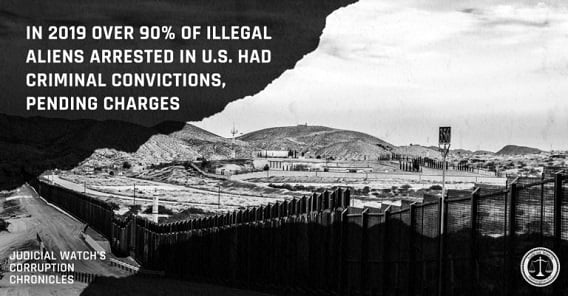 In 2019 Over 90% of Illegal Aliens Arrested in U.S. Had Criminal Convictions, Pending Charges