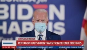 Pentagon Halts Biden Transition Defense Briefings