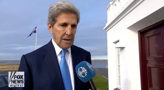 John Kerry Defends Taking Gas-Guzzling Private Jet to Accept Climate Award in Iceland, “The Only Choice For Someone Like Me”