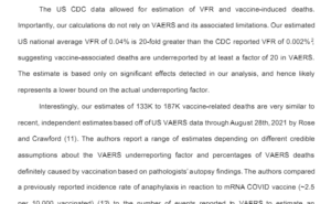 Columbia Study: True U.S. COVID Vaccine Death Count is 400,000 thru Dec 3rd