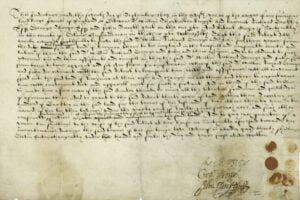 Indenture between the four Adventurers and Robert Coopy of North Nibley